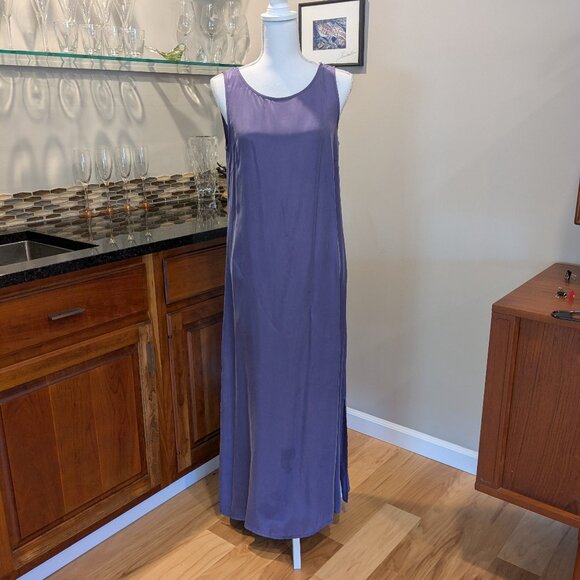 Liz Claiborne Vintage Purple Sheath Maxi Dress Jacket 2pc Set Size 6 Formal - Picture 5 of 9